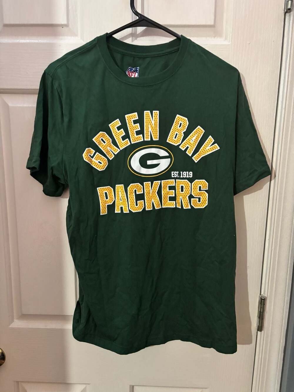 NFL Green Bay Packers T-Shirt Green Arch Logo Large